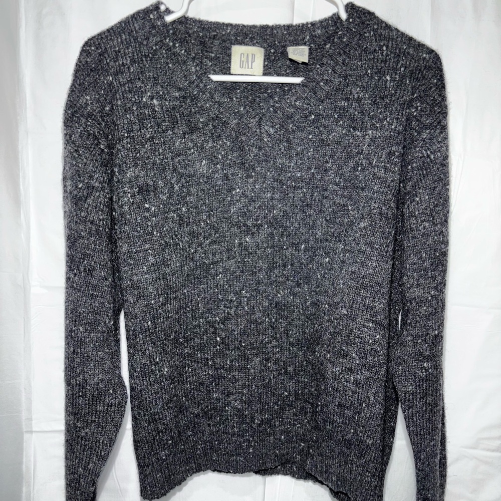 GAP Charcoal Knit Pullover- L- Wool